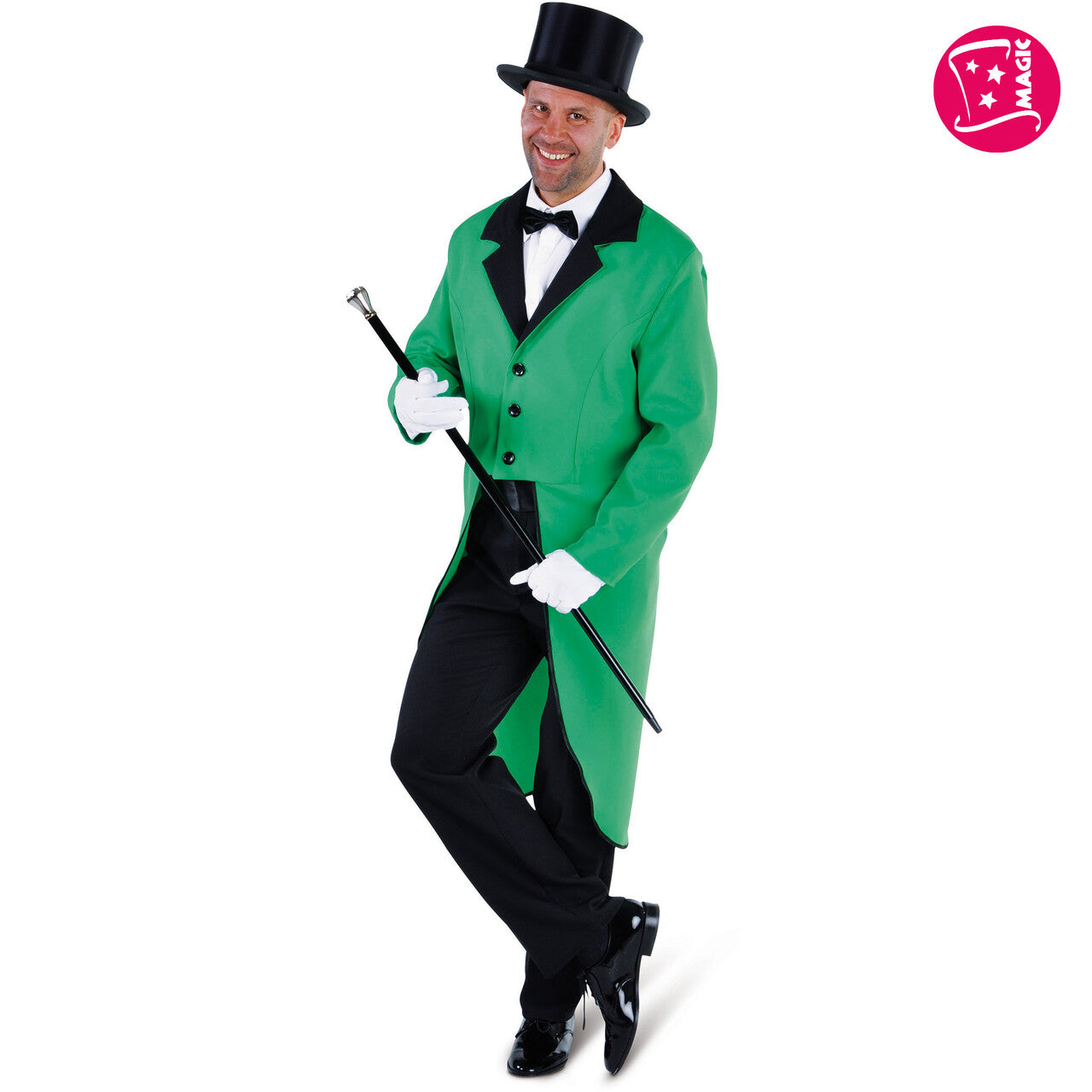 Op deze afbeelding zie je een Kostuums, van het merk Magic By Freddy's. Gene Kelly Show Slipjas Groen Man