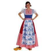 Op deze afbeelding zie je een Kostuums, van het merk Magic By Freddy's. Boerin Hollandse Klederdracht Delfts Blauwe Tegel Vrouw Kostuum