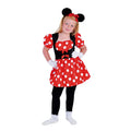 Klein Ondeugend Tekenfilm Muisje Minnie Meisje Kostuum