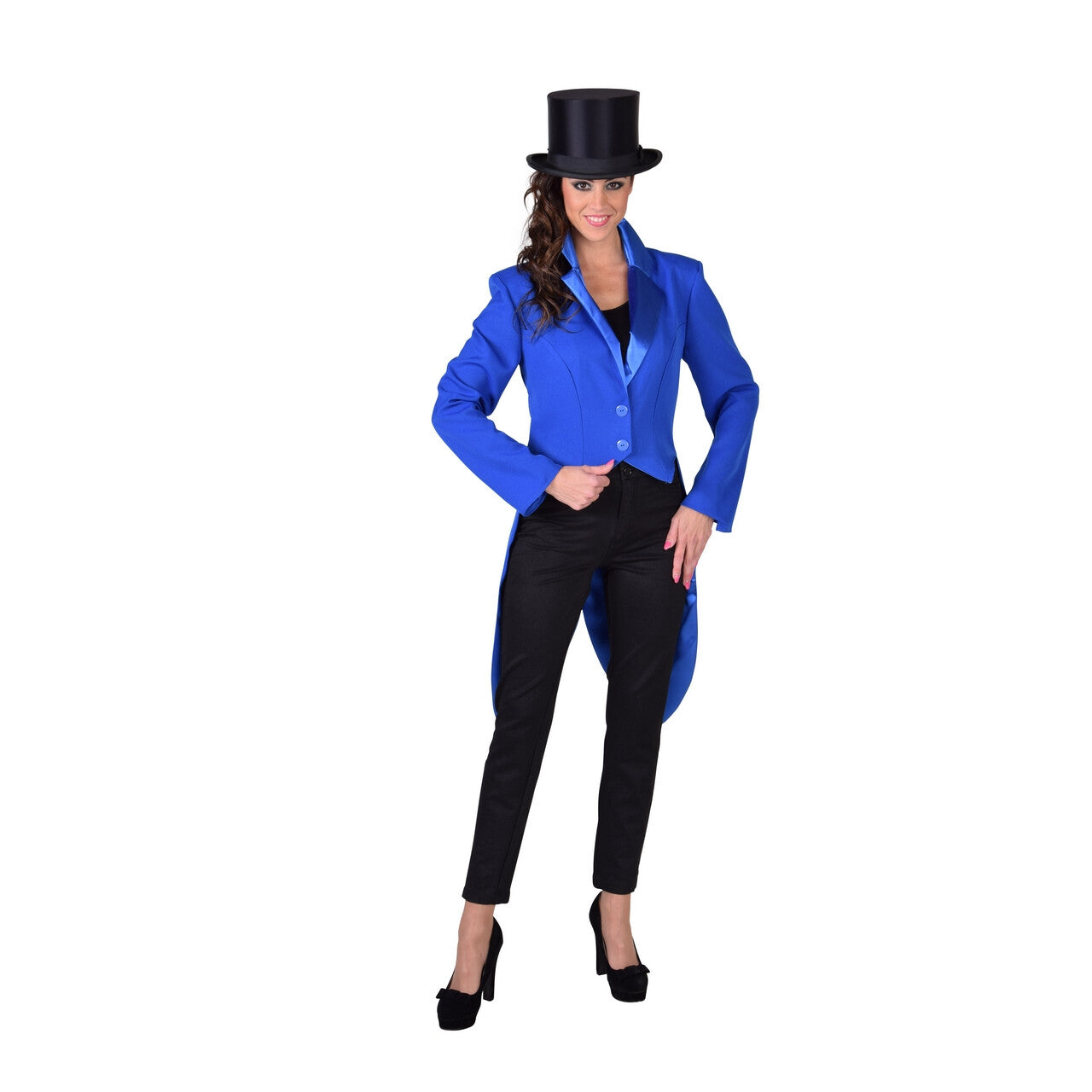 Op deze afbeelding zie je een Kostuums, van het merk Magic By Freddy's. Cabaret Slipjas Circus Artiest Blauw Vrouw