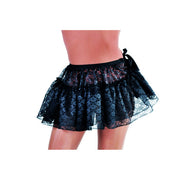 Op deze afbeelding zie je een Kostuums, van het merk Magic By Freddy's. Petticoat Korte Tutu Kantwerk Bloemen Zwart Vrouw