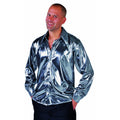 Zilveren Glitter Folie Blouse Man
