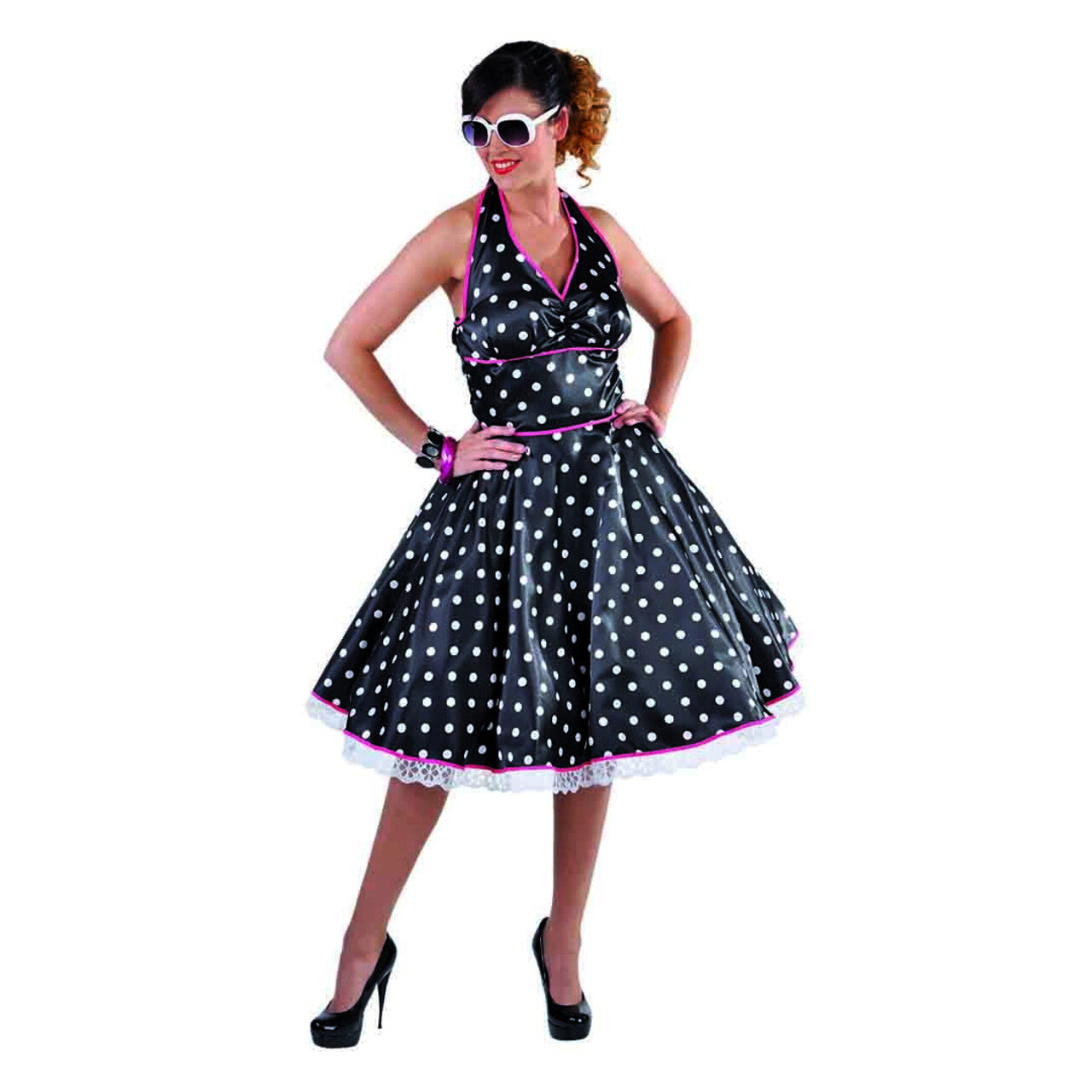 Op deze afbeelding zie je een Kostuums, van het merk Magic By Freddy's. Jaren 50 Filmster Diva Vrouw Kostuum
