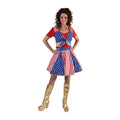 Star Spangled Cheerleader USA Vrouw Kostuum