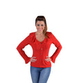 Blouse En Jersey Col Large Rouge