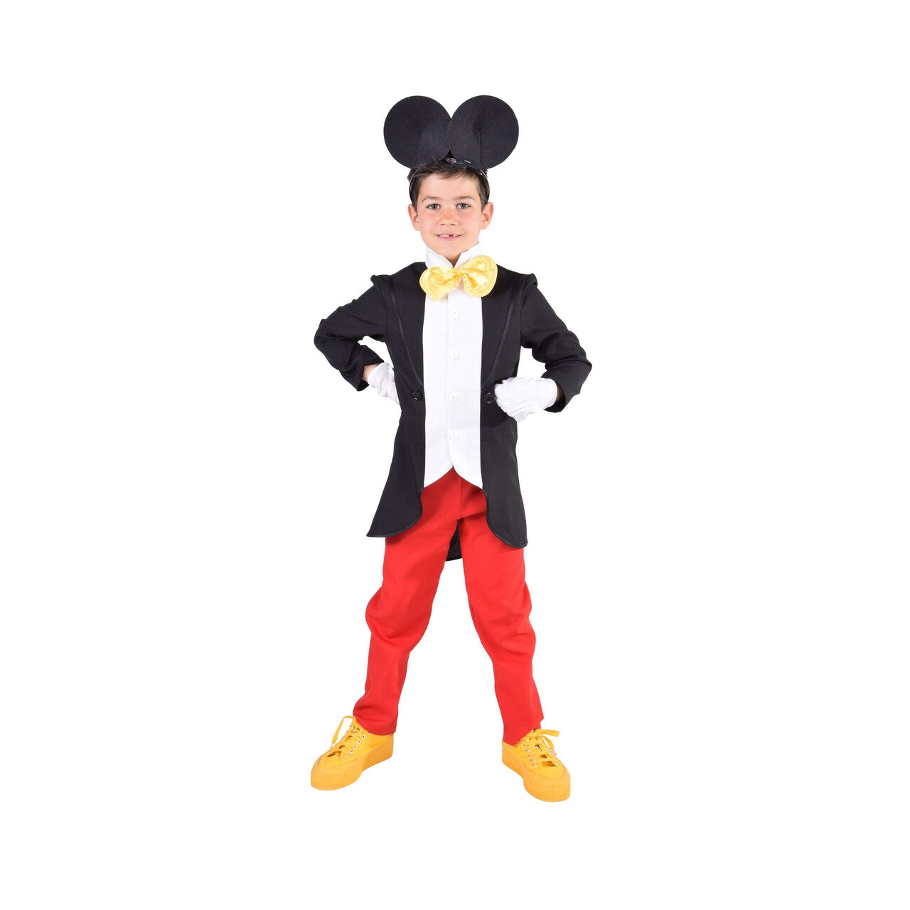 Op deze afbeelding zie je een Kostuums, van het merk Magic By Freddy's. Piekfijn Machtige Muis Mickey Jongen Kostuum