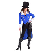 Op deze afbeelding zie je een Kostuums, van het merk Magic By Freddy's. Mantel Admiraal Nelson Zware Zeeslag Blauw Vrouw