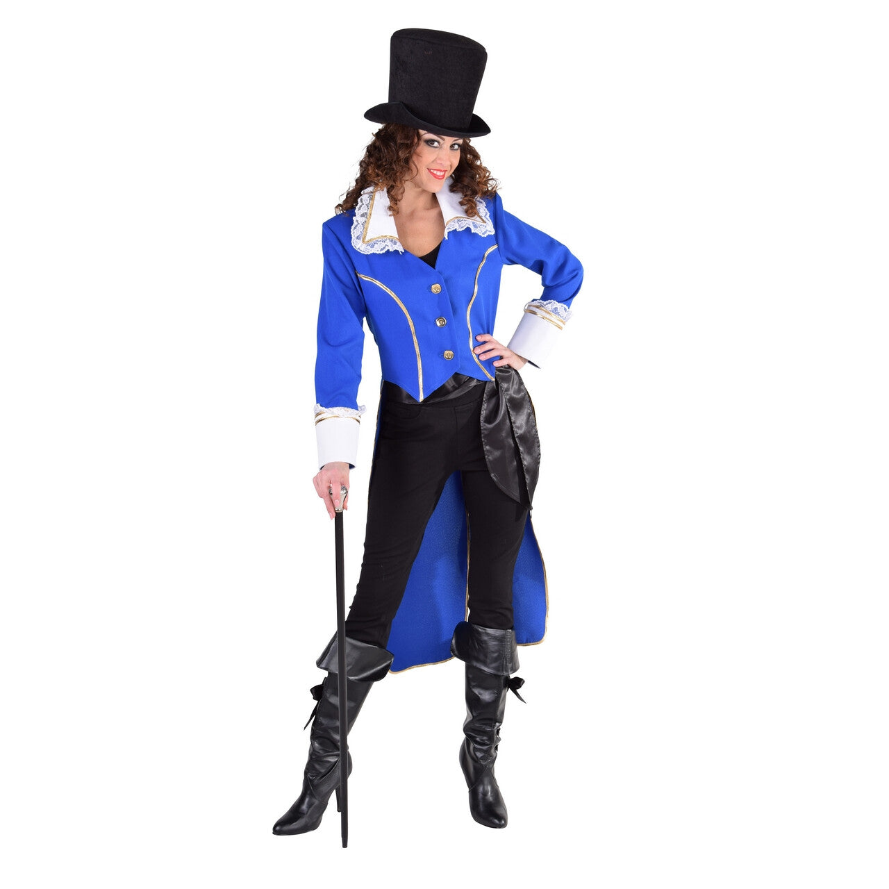 Op deze afbeelding zie je een Kostuums, van het merk Magic By Freddy's. Mantel Admiraal Nelson Zware Zeeslag Blauw Vrouw