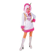 Op deze afbeelding zie je een Kostuums, van het merk Magic By Freddy's. Fabeldier Eenhoorn Roze Manen Vrouw Kostuum