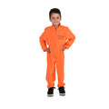 Veroordeelde Gevangenis Boef Oranje Overall Kind Kostuum