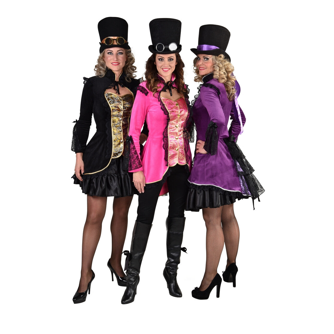 Op deze afbeelding zie je een Kostuums, van het merk Magic By Freddy's. Vergulde Bourgeoisie Jas Zwart Vrouw