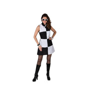 Op deze afbeelding zie je een Kostuums, van het merk Magic By Freddy's. Jaren 60 Finish Vlag Mod Girl Vrouw Kostuum