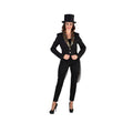Strumpfhosejacke Schwarz Mit Star Paillet Kragen Damen