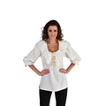 Blouse Piraat Wind In De Zeilen Wit Vrouw