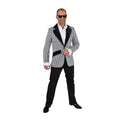 Veste Années 50 Chic Noir Et Blanc à Carreaux