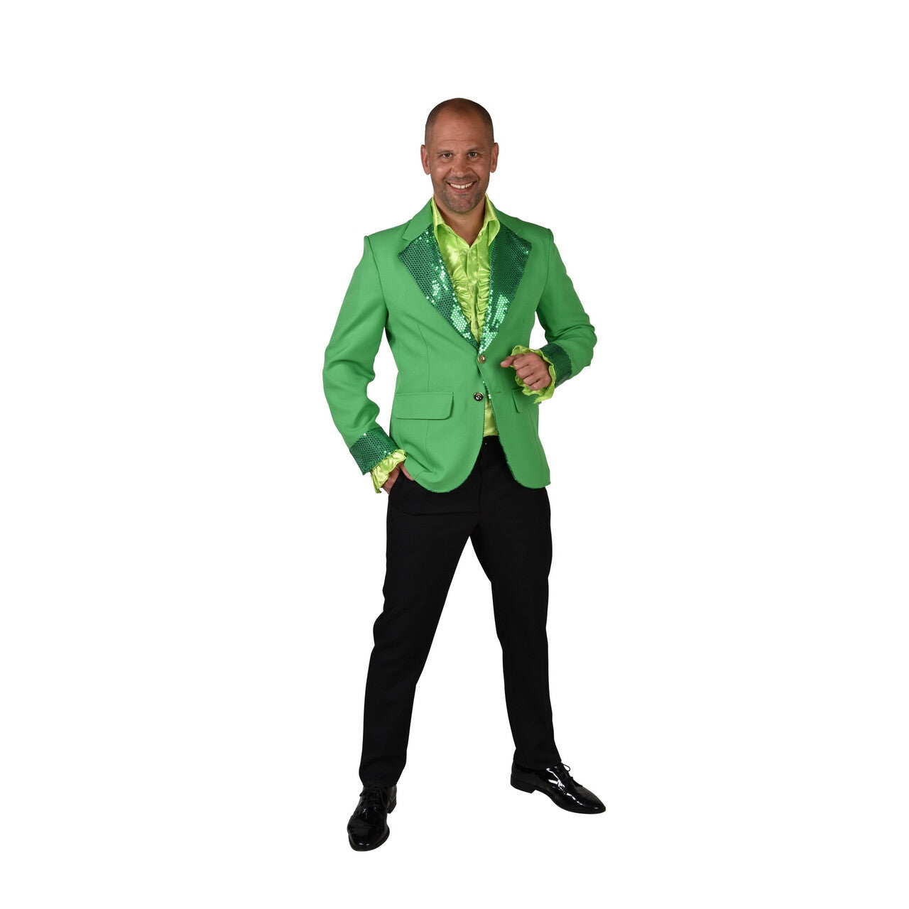 Op deze afbeelding zie je een Kostuums, van het merk Magic By Freddy's. Colbert Met Pailletten Revers St. Patricks Day Man