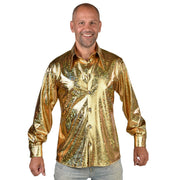 Op deze afbeelding zie je een Kostuums, van het merk Magic By Freddy's. Altijd Een Feestje In Een Gouden Blouse Man