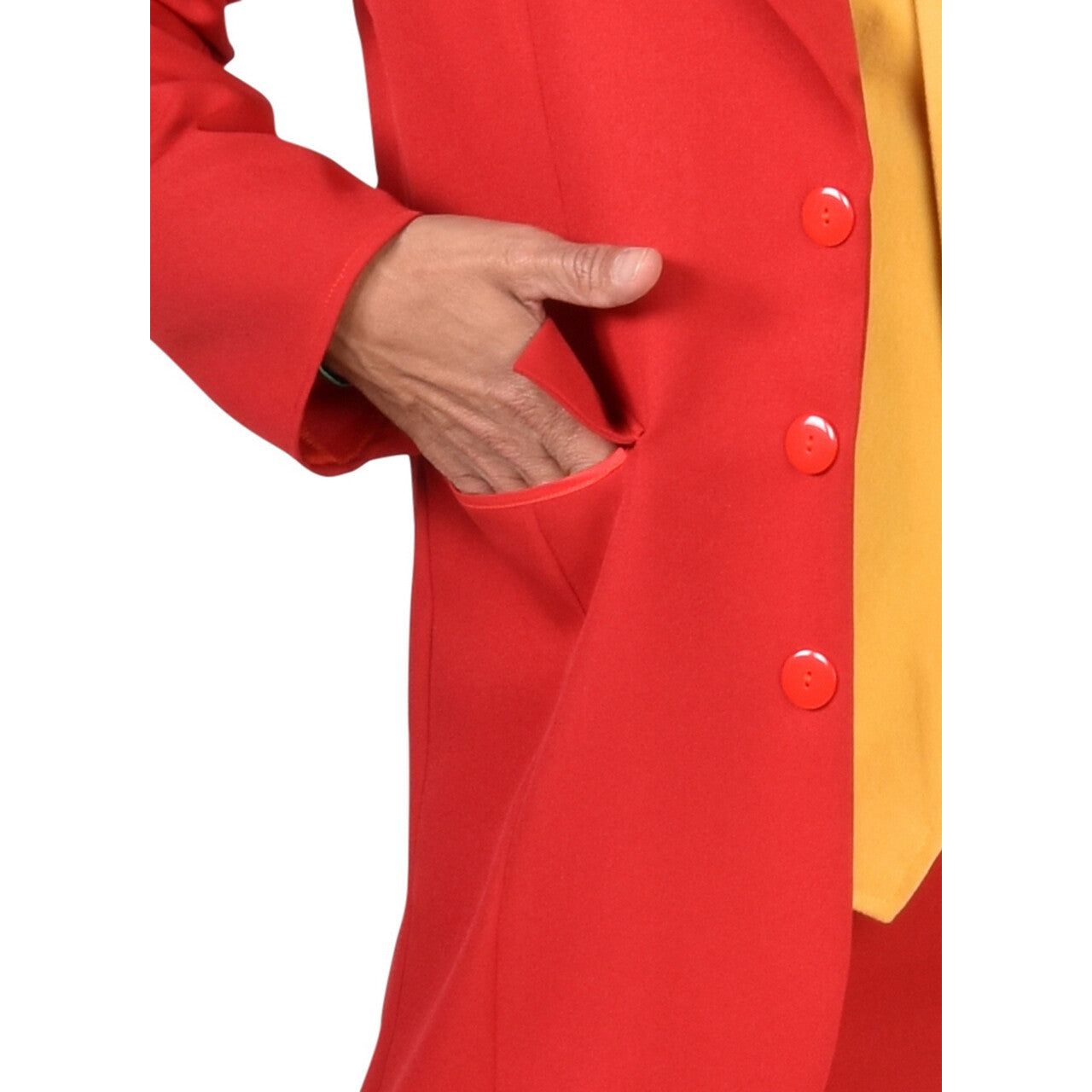 Op deze afbeelding zie je een Kostuums, van het merk Magic By Freddy's. Rode Nette Superschurk Gotham Man Kostuum