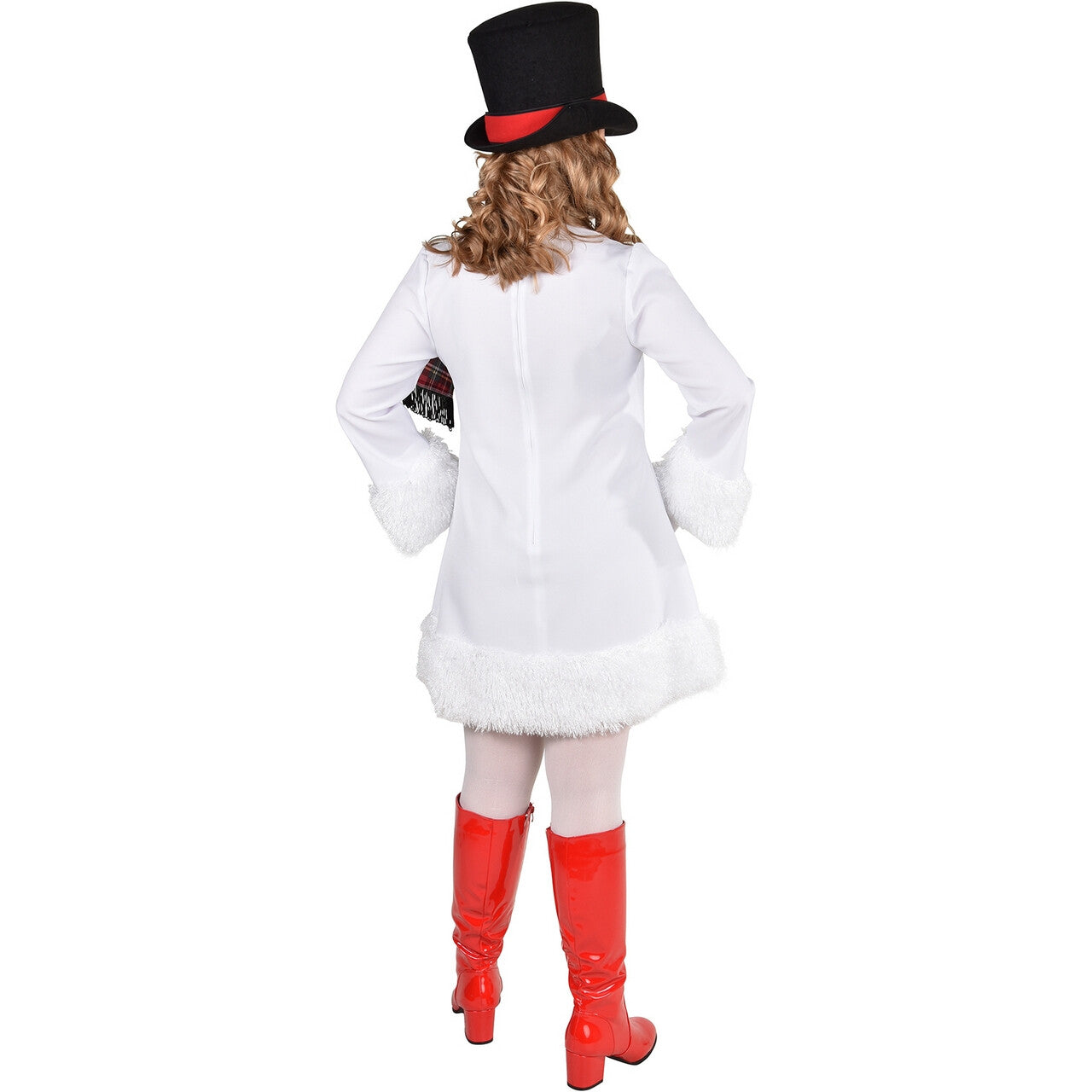 Op deze afbeelding zie je een Kostuums, van het merk Magic By Freddy's. Olga De Poppige Sneeuwpop Vrouw Kostuum