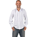 Rouches Overhemd Wit Disco Piraat Man
