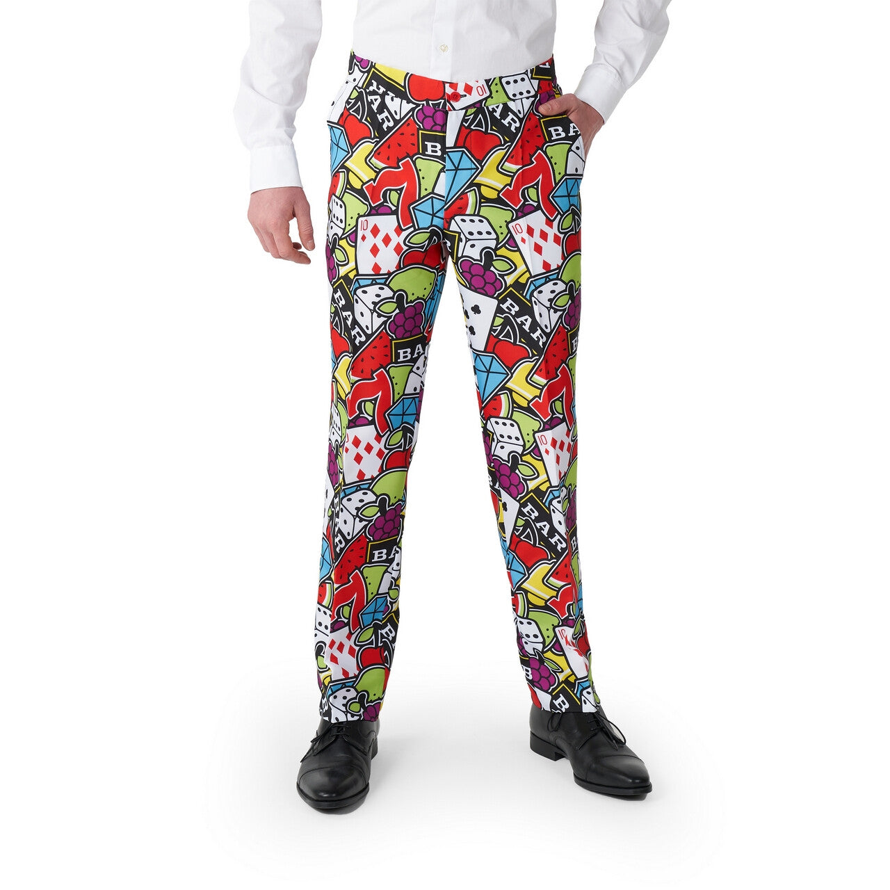 Op deze afbeelding zie je een Kostuums, van het merk Suitmeister. Casino Icons Colour Jack Man Kostuum