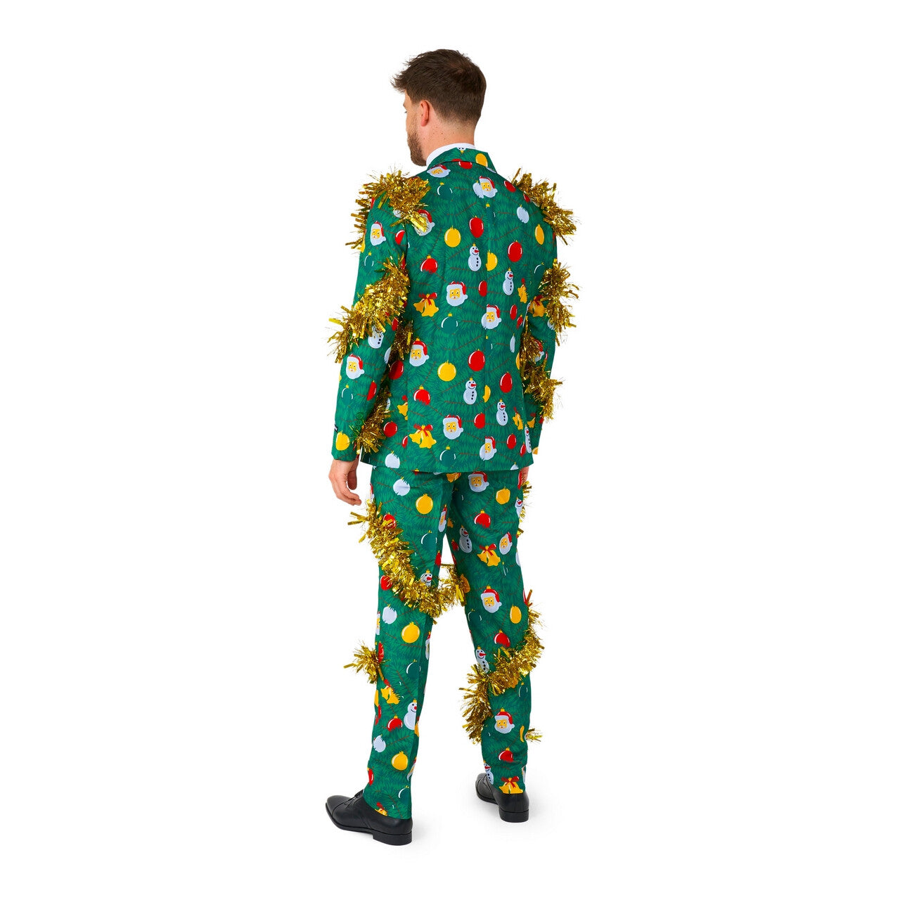 Op deze afbeelding zie je een Kostuums, van het merk Suitmeister. Versierd Tijdens Kerst Man Kostuum