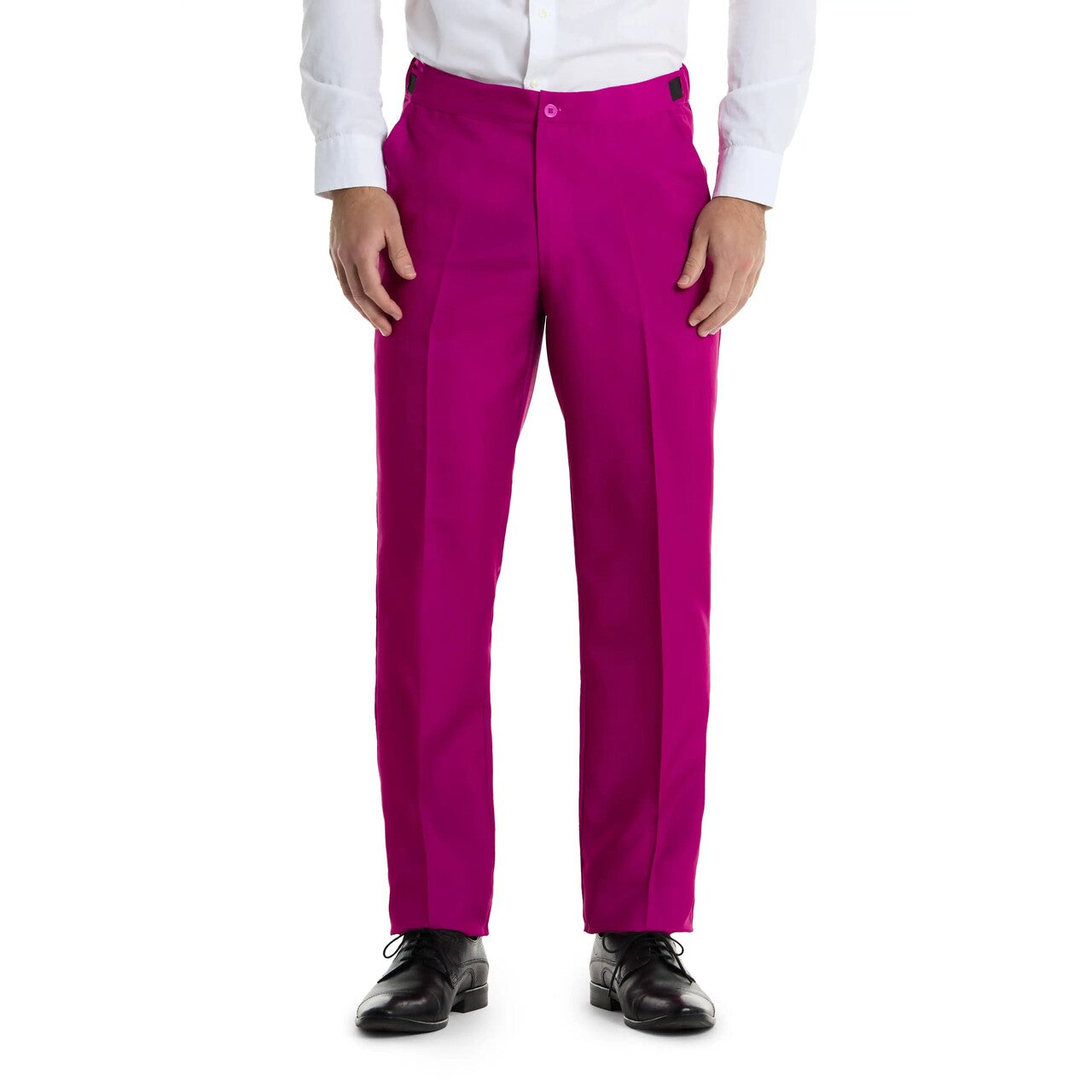 Op deze afbeelding zie je een Kostuums, van het merk Suitmeister. Chique Ruby Red Joker Man Kostuum