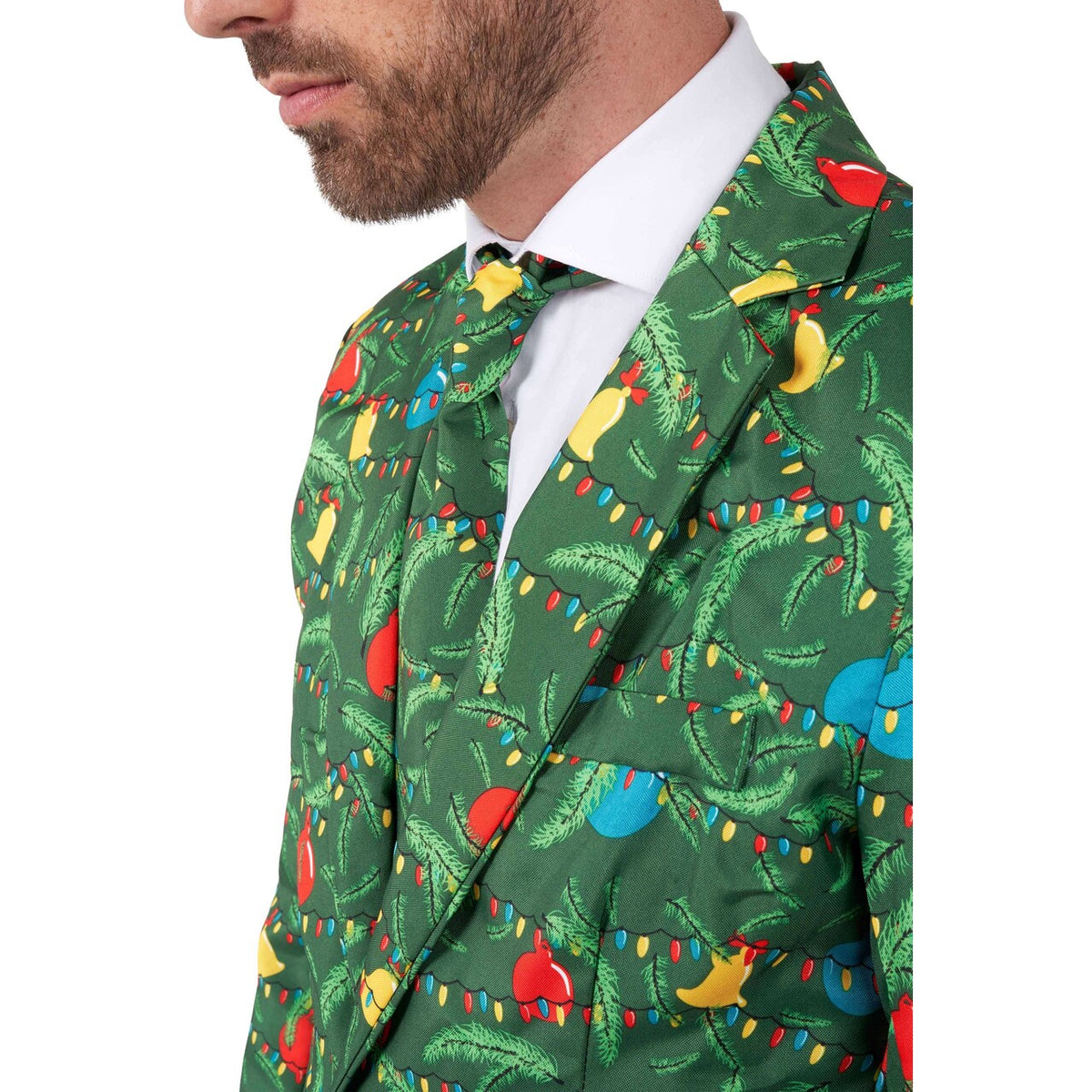 Op deze afbeelding zie je een Kostuums, van het merk Suitmeister. Christmas Green Tree - Light Up Man Kostuum