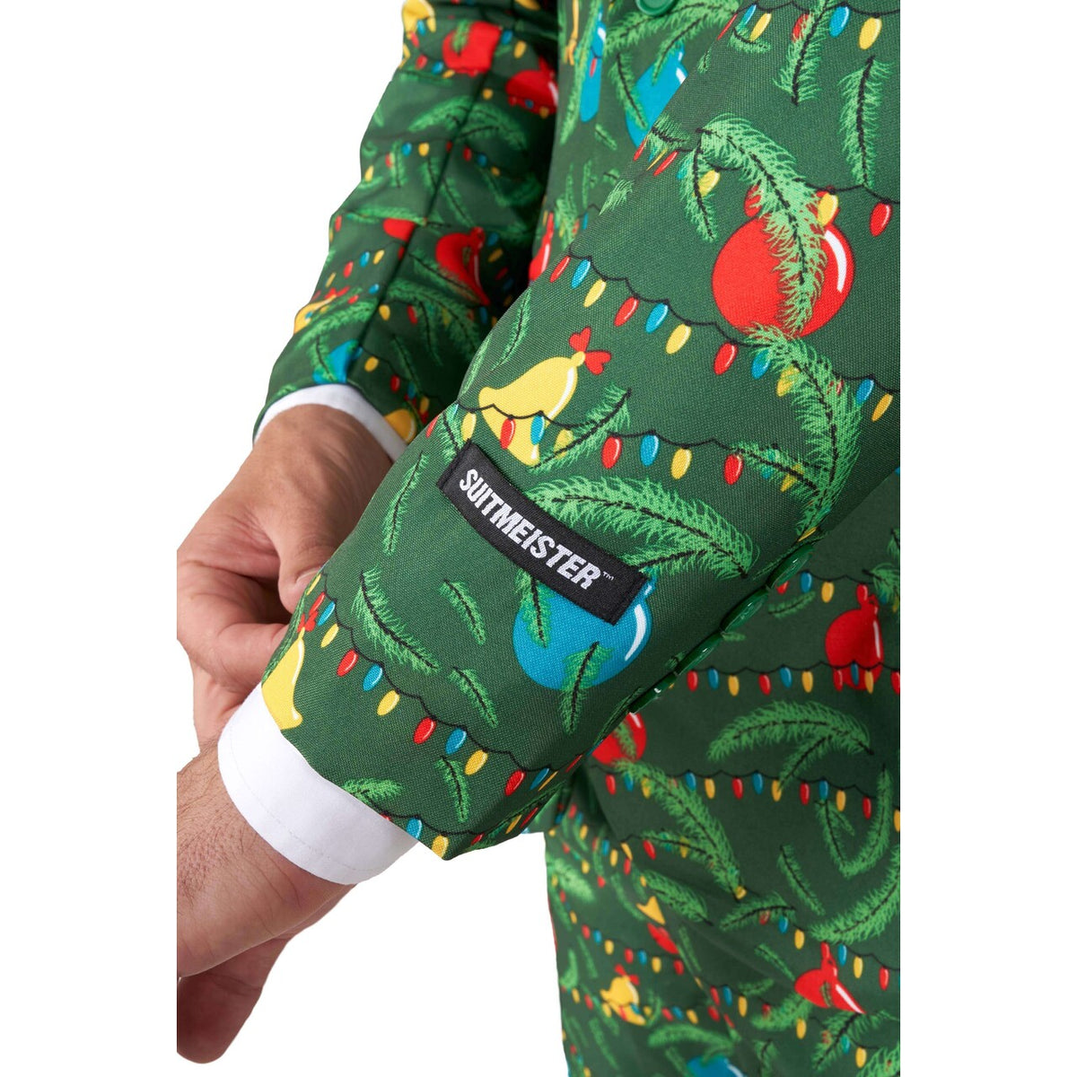 Op deze afbeelding zie je een Kostuums, van het merk Suitmeister. Christmas Green Tree - Light Up Man Kostuum