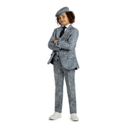 Op deze afbeelding zie je een Kostuums, van het merk Suitmeister. Boys 20s Gangster Grey Jongen