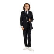 Op deze afbeelding zie je een Kostuums, van het merk Opposuits. Gala Solid Black Jongen Kostuum