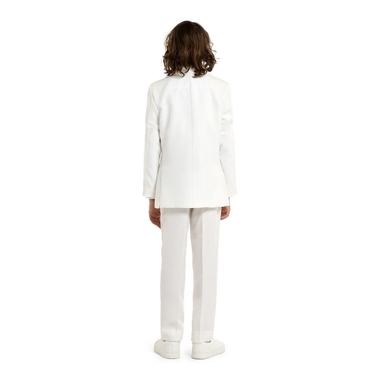 Op deze afbeelding zie je een Kostuums, van het merk Opposuits. Solid White Party Jongen Kostuum