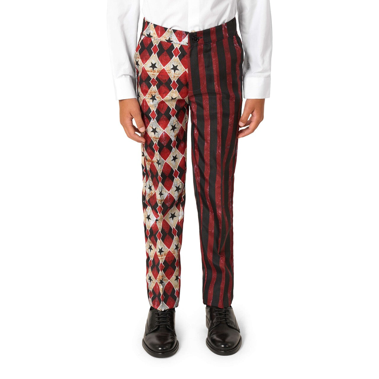 Op deze afbeelding zie je een Kostuums, van het merk Opposuits. Boys Scary Clown Red Jongen Kostuum