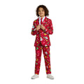 Boys Christmas Red Icons - Light Up Jongen Kostuum