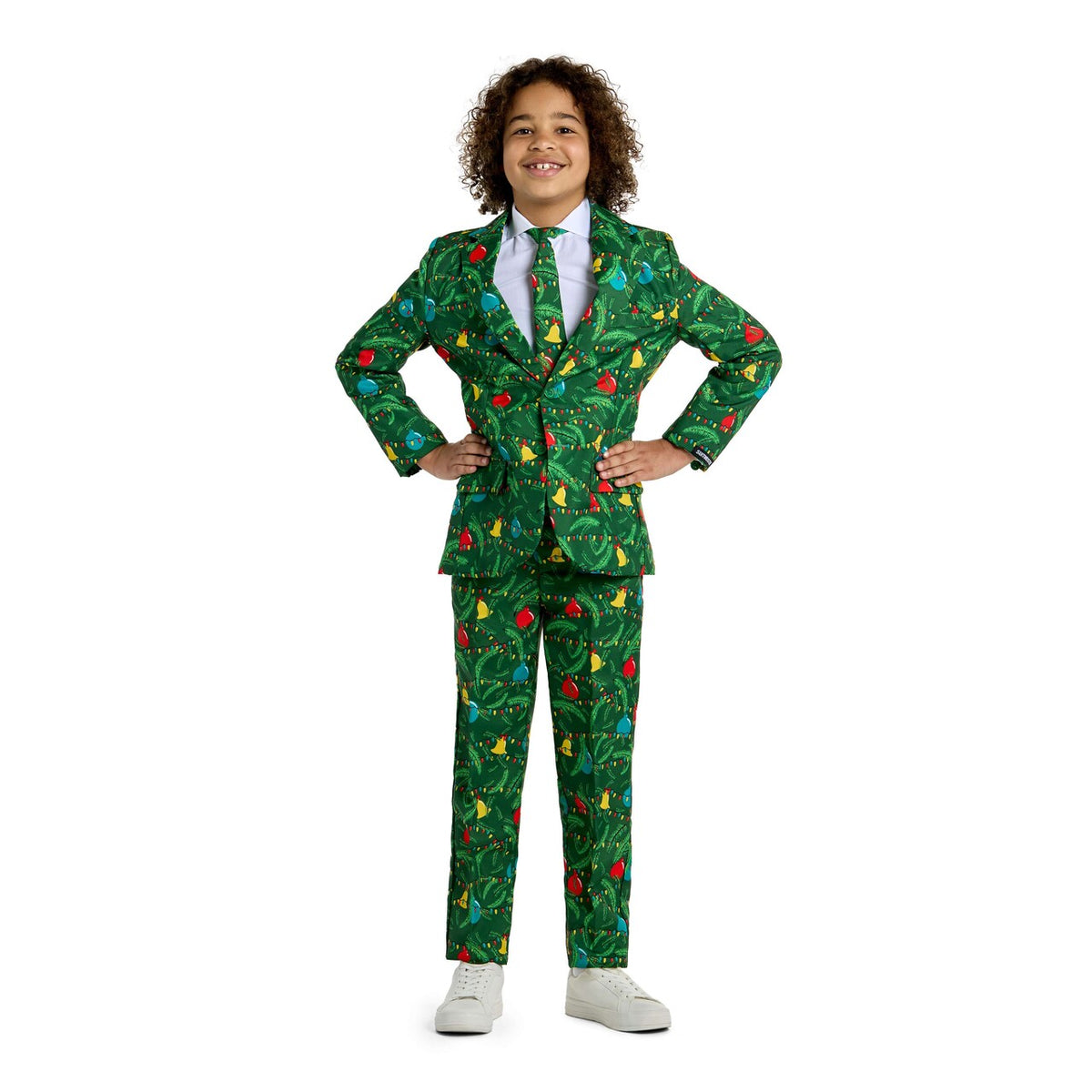 Op deze afbeelding zie je een Kostuums, van het merk Suitmeister. Boys Christmas Green Tree - Light Up Jongen Kostuum