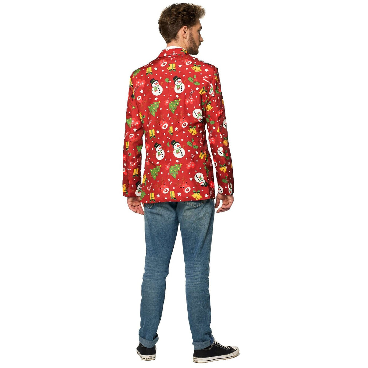 Op deze afbeelding zie je een Kostuums, van het merk Suitmeister. Christmas Red Icons - Light Up Man