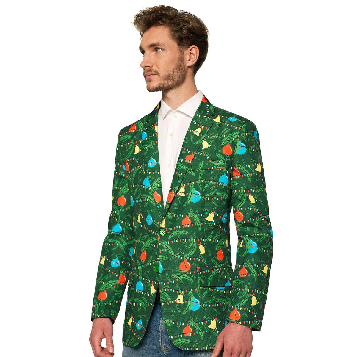 Op deze afbeelding zie je een Kostuums, van het merk Suitmeister. Christmas Green Tree - Light Up Man