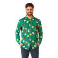 Groene Xmas Versiering Overhemd Man