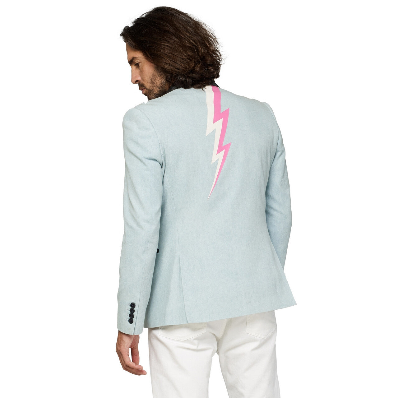 Op deze afbeelding zie je een Kostuums, van het merk Opposuits. Bliksem Stoere Retro Jas Man
