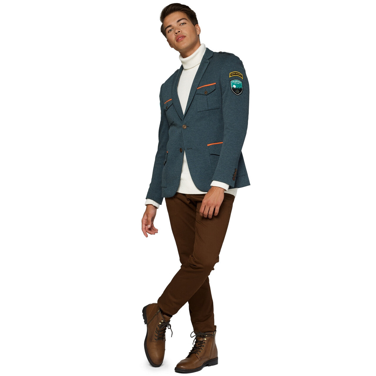 Op deze afbeelding zie je een Kostuums, van het merk Opposuits. Park Ranger Scout Jack Woods Jas Man