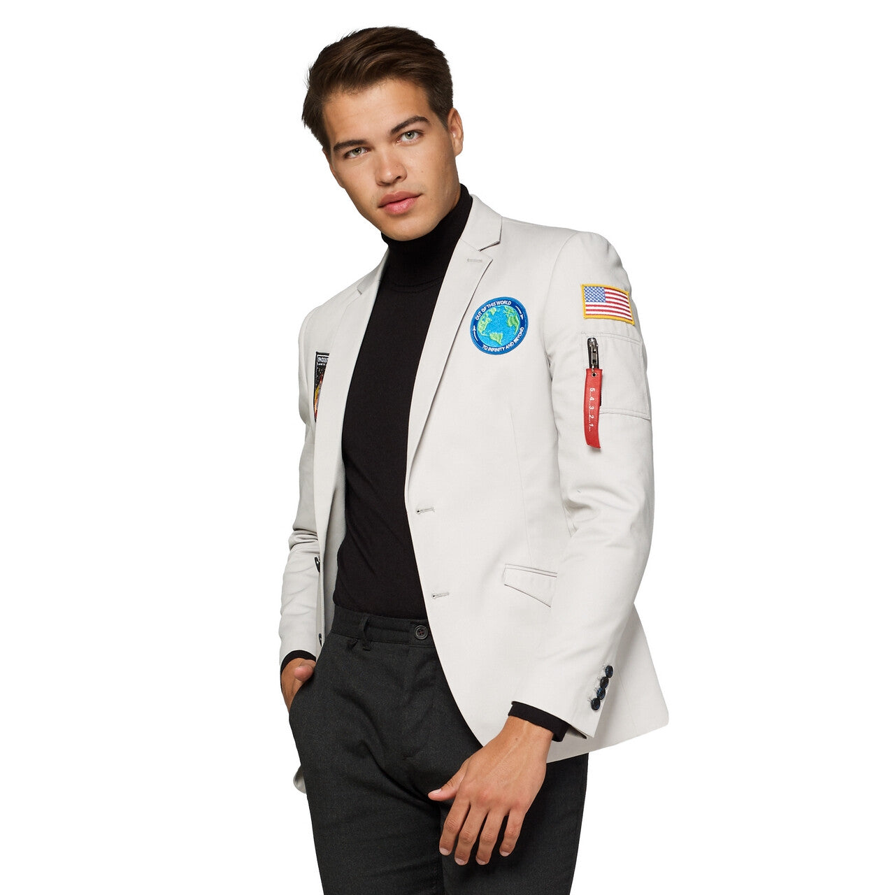 Op deze afbeelding zie je een Kostuums, van het merk Opposuits. Out Of This World Astronaut Jas Man