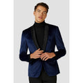 Luxe Statige Gala Jas Diepblauw Man