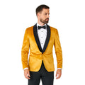 Hochklasse Ordentlicher Samtjacke Gold Herren