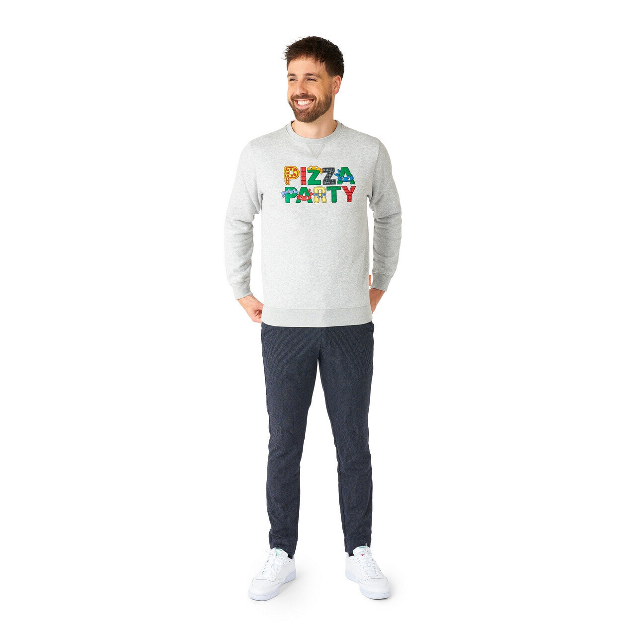 Op deze afbeelding zie je een Kostuums, van het merk Opposuits. Cowabunga Tmht Pizzaparty Trui Man