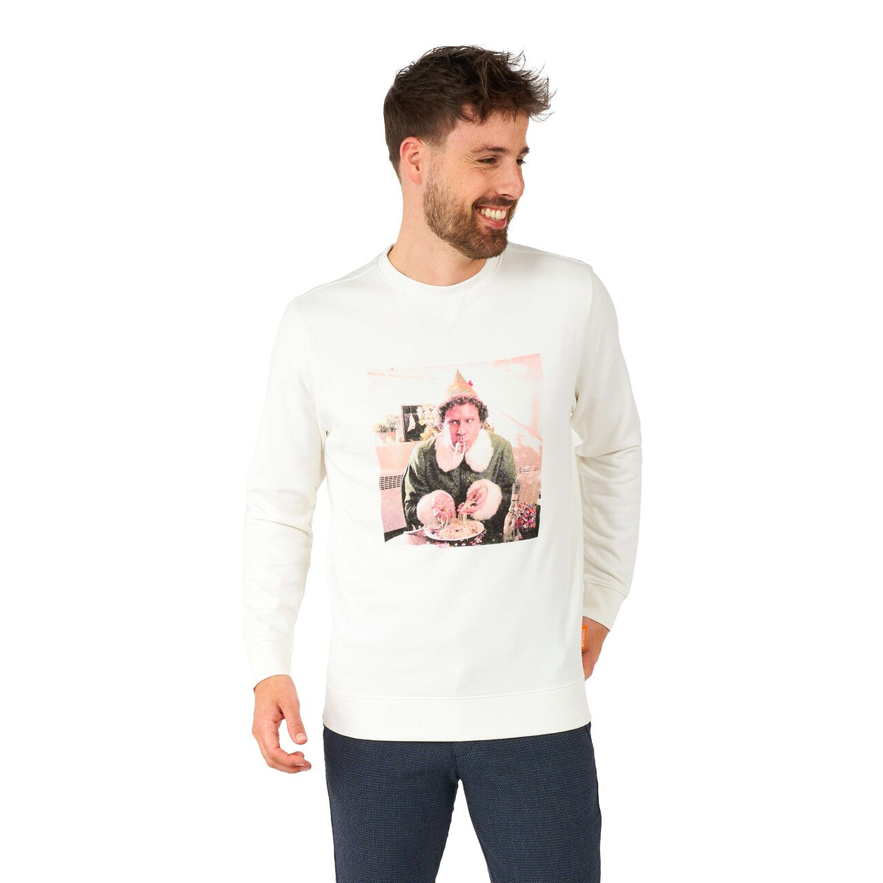 Op deze afbeelding zie je een Kostuums, van het merk Opposuits. Elf™ - Buddys Dinner Man Kostuum