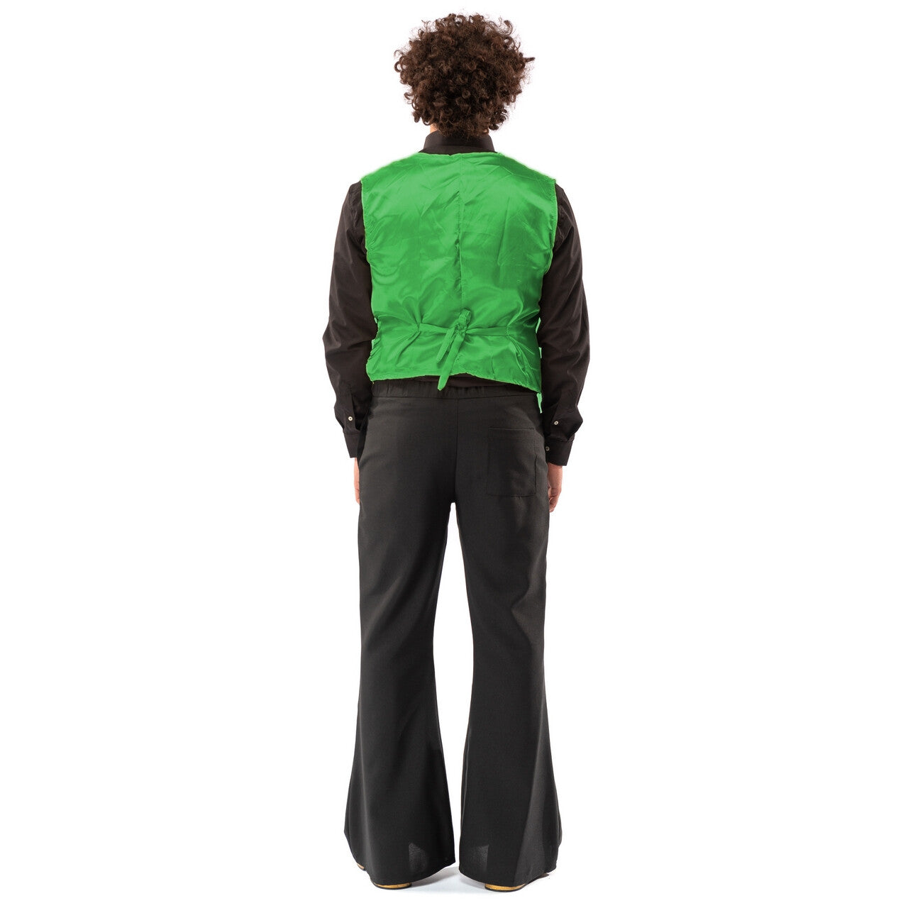 Op deze afbeelding zie je een Kostuums, van het merk Original Replicas. Paillettenvest Met Strik Festive Green Man