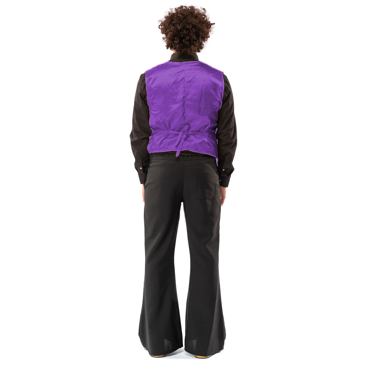 Op deze afbeelding zie je een Kostuums, van het merk Original Replicas. Paillettenvest Met Strik Purple Star Man