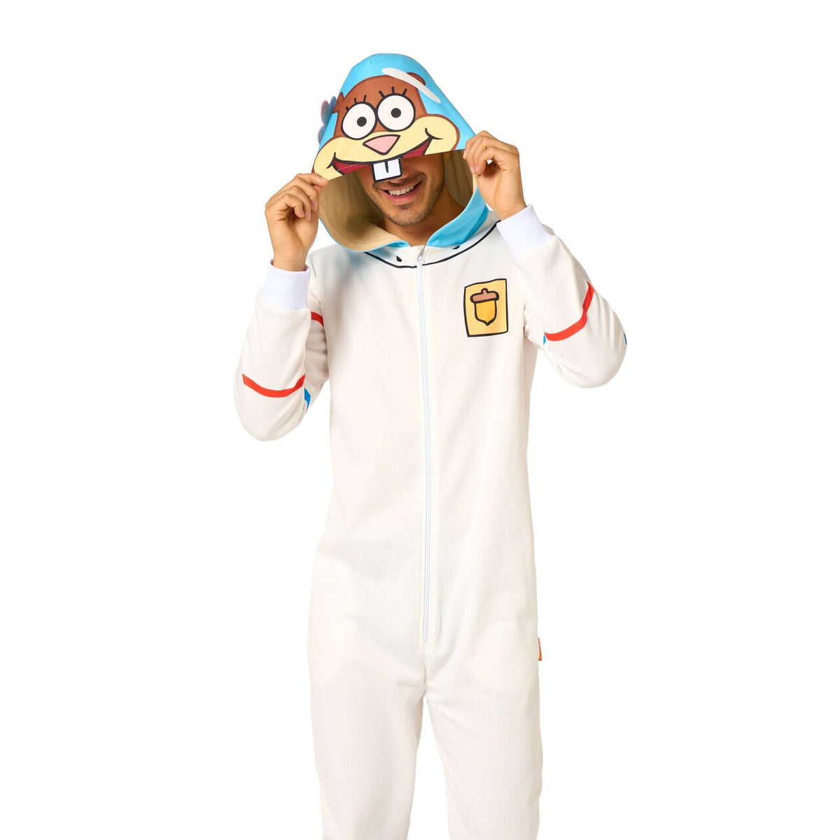 Op deze afbeelding zie je een Kostuums, van het merk Opposuits. Sandy Onesie - Spongebob Squarepants™ Man Kostuum
