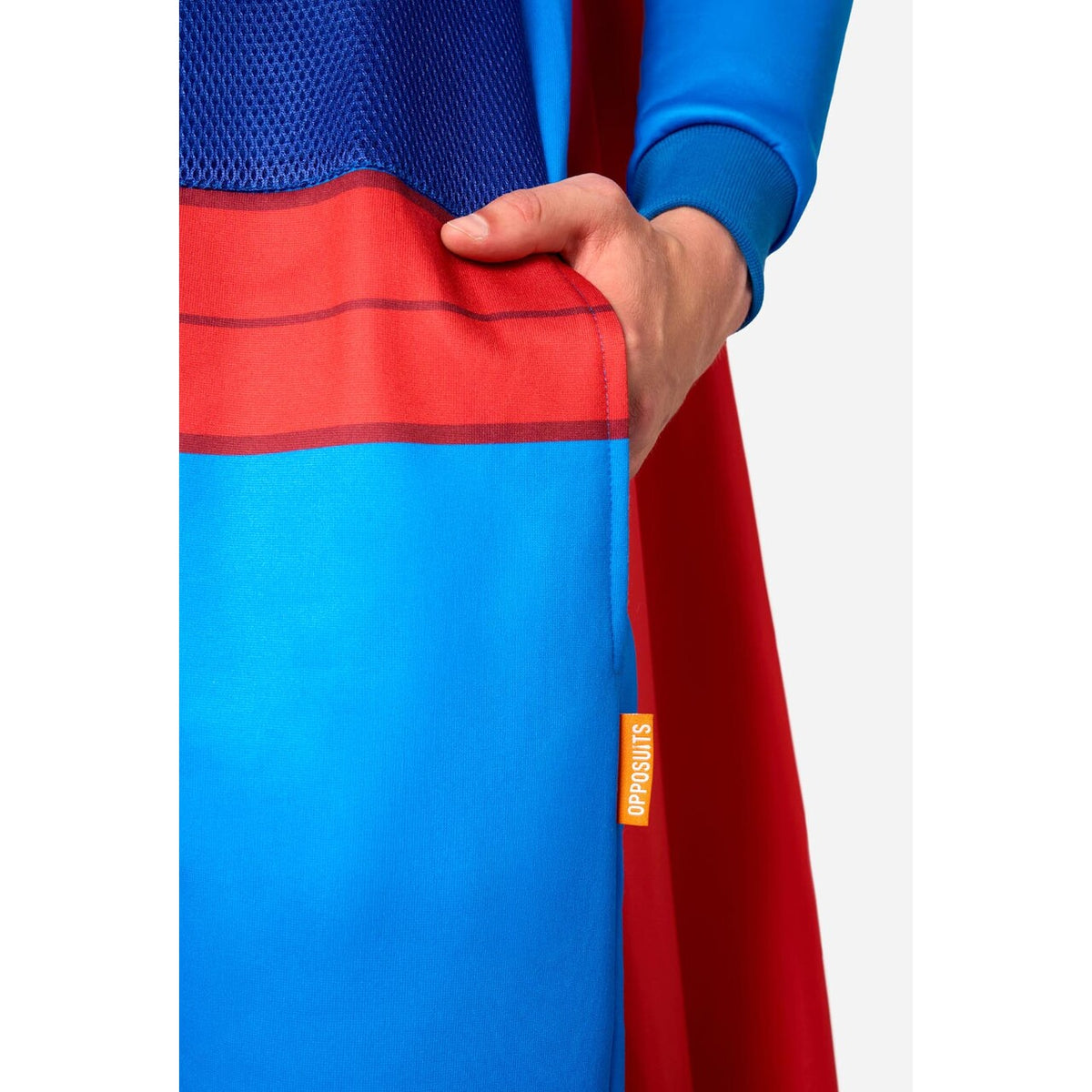 Op deze afbeelding zie je een Kostuums, van het merk Opposuits. Superman Onesie Kostuum