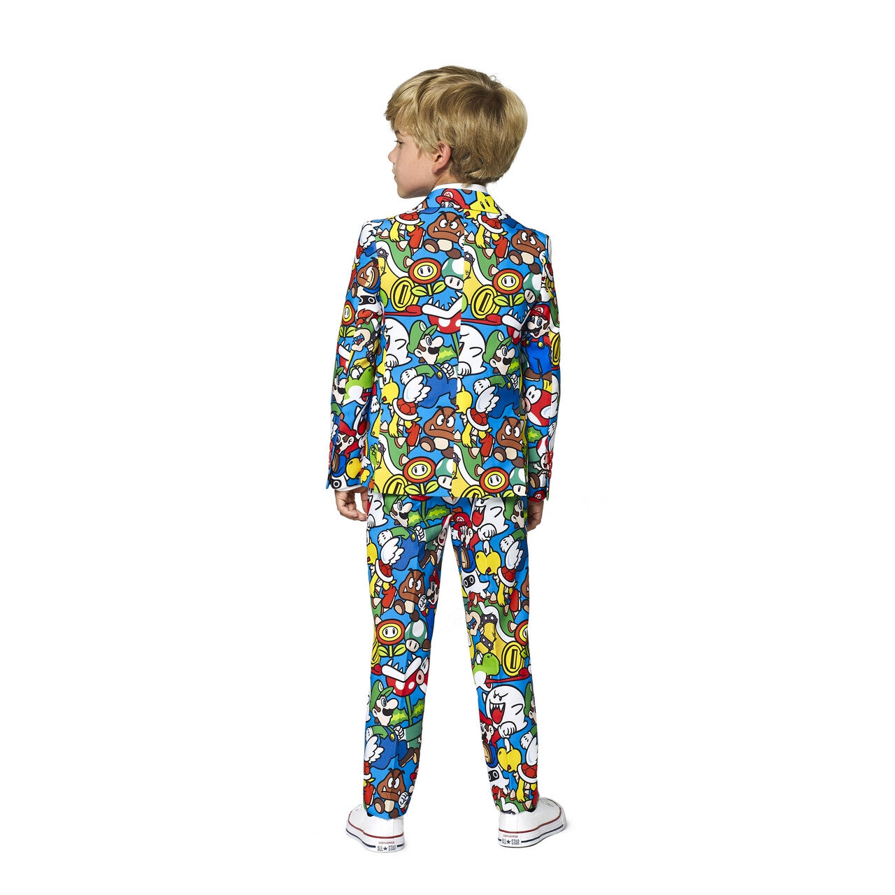 Op deze afbeelding zie je een Kostuums, van het merk Opposuits. Super-De-Luxe Mario World™ Jongen Kostuum